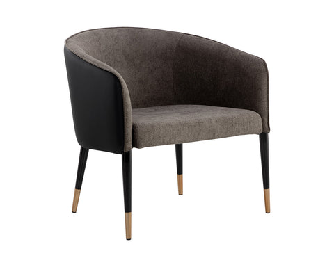 Sunpan Asher Lounge Chair - Sparrow Grey / Napa Black