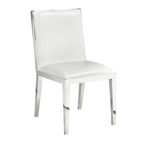 Emario White Leatherette Dining Chair | XCELLA GY-DC-7778HB