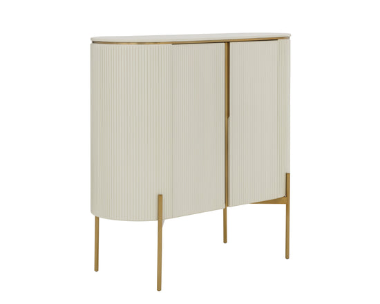 Paloma Bar Cabinet High Gloss Cream