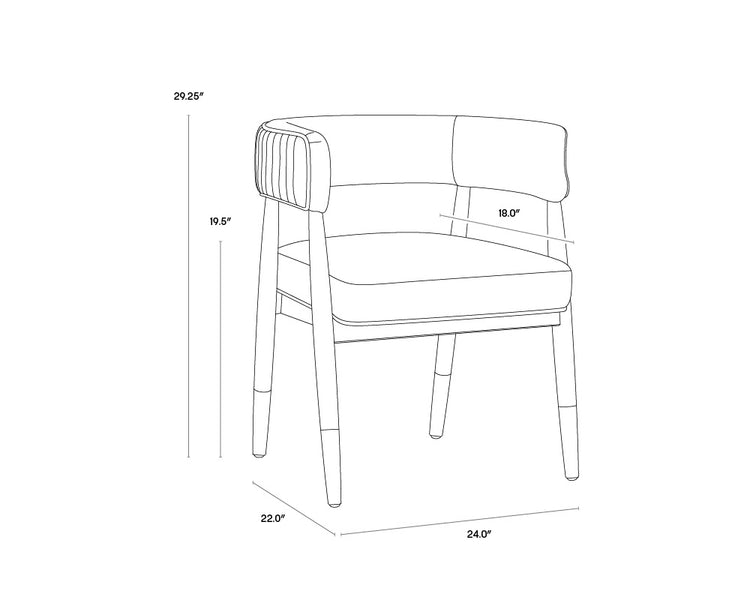 Sunpan Callem Dining Armchair