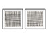 Crosshatch (Set Of 2)  48" X 48"  Black Floater Frame