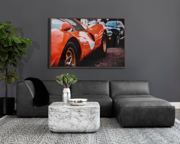 Vintage Ferrari  72" X 48"  Charcoal Frame