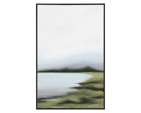 Lakeside Views (Set Of 2)  36" X 48"  Black Floater Frame