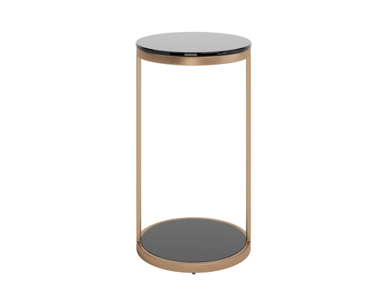 Benjamin End Table - Antique Brass