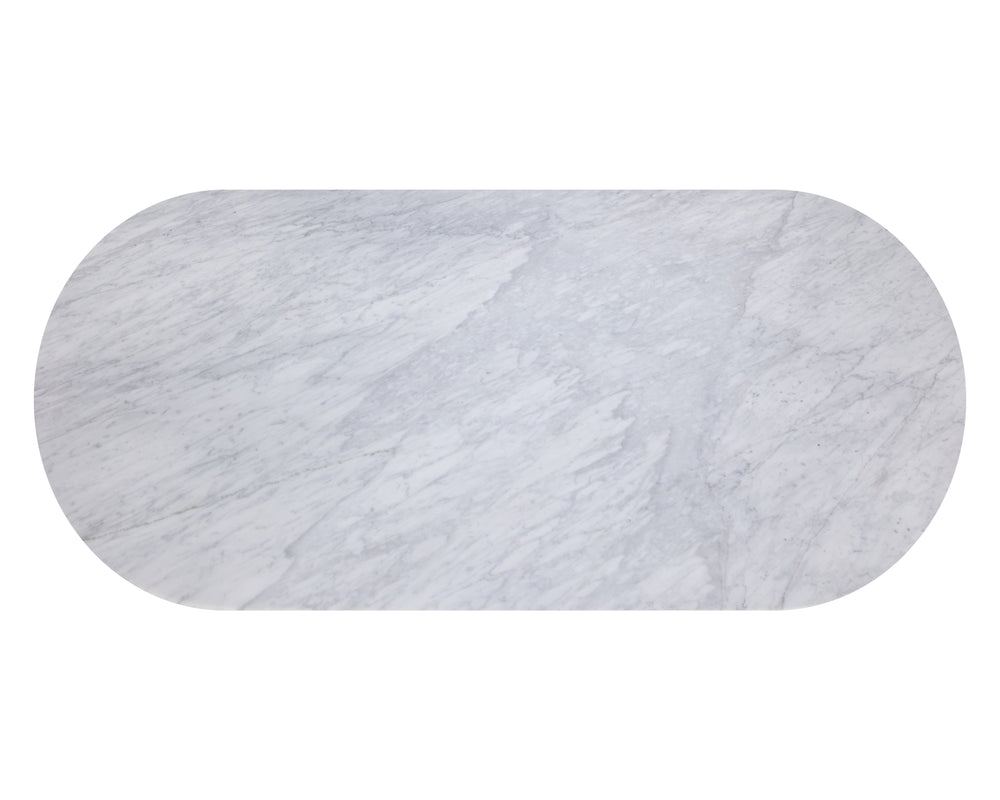 Paloma Dining Table Oval - White Marble - 84"