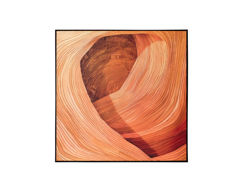 Canyon Dreams Ii  48" X 48"  Black Floater Frame