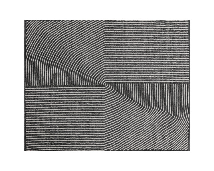 Serene Handwoven Rug  Black / White  8' X 10'