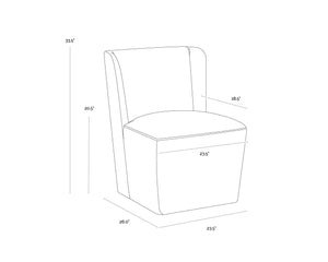 Amita Wheeled Dining Chair