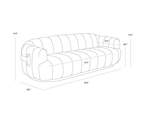 Tadeo Sofa  Warm Brown