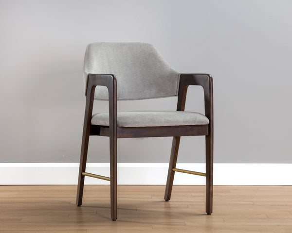 Milton Dining Armchair  Smoke Acacia