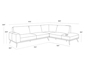 Brandi Sofa Chaise Raf
