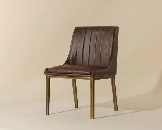 Sunpan Halden Dining Chair - Rustic Bronze - Vintage Cognac