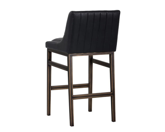 Sunpan Halden Bar Stool - Rustic Bronze - Vintage Black