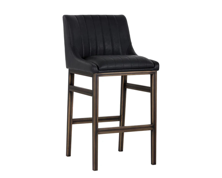 Sunpan Halden Bar Stool - Rustic Bronze - Vintage Black