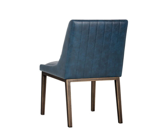 Sunpan Halden Dining Chair - Rustic Bronze - Vintage Blue