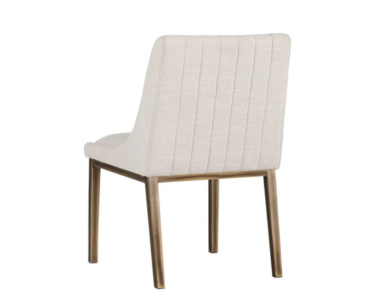 Sunpan Halden Dining Chair - Rustic Bronze - Beige Linen