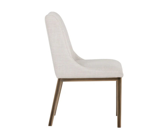 Sunpan Halden Dining Chair - Rustic Bronze - Beige Linen