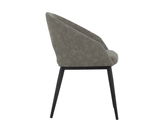 Sunpan Thatcher Dining Armchair - Black / Antique Grey