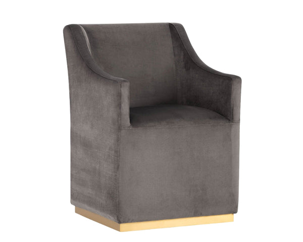 Zane Wheeled Dining Armchair