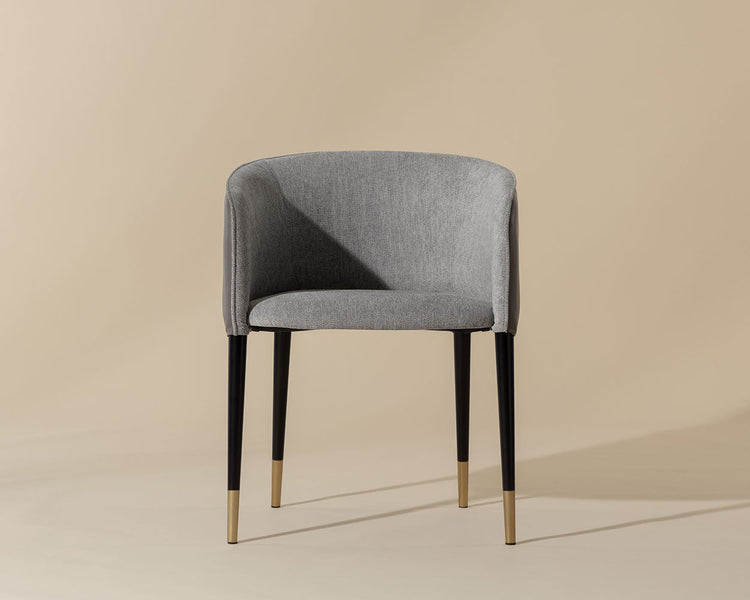 Sunpan Asher Dining Armchair - Flint Grey / Napa Taupe