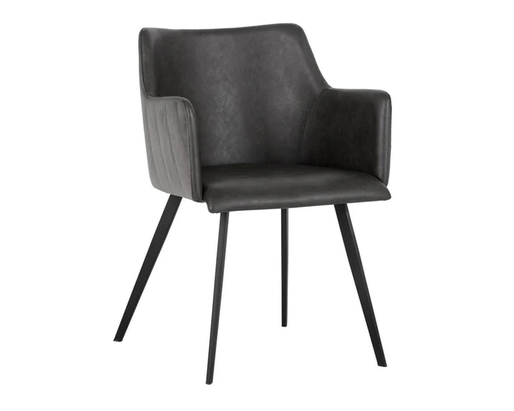 Sunpan Griffin Dining Armchair - Town Grey / Roman Grey