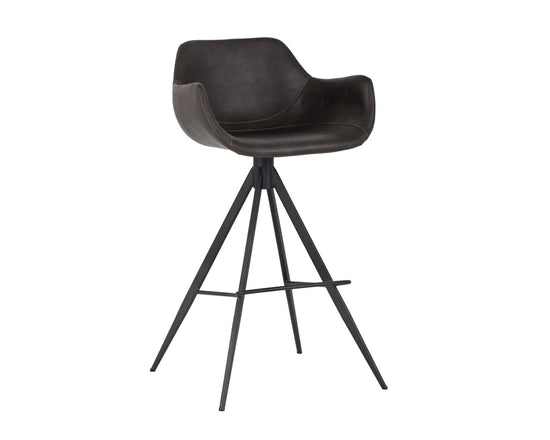 Sunpan Owen Swivel Bar Stool - Town Grey 