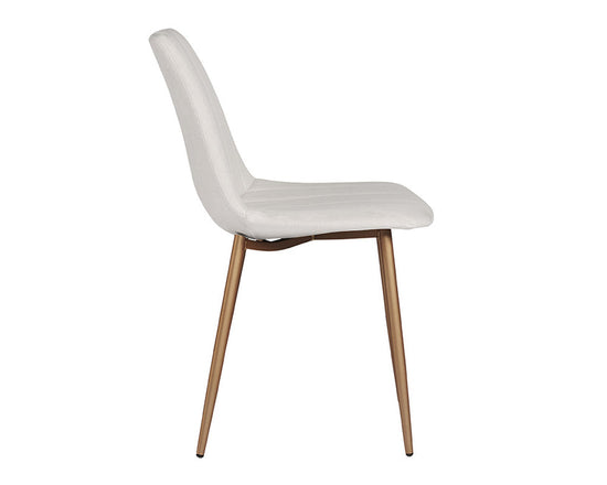 Sunpan Drew Dining Chair - Antonio Linen / Champagne Gold 