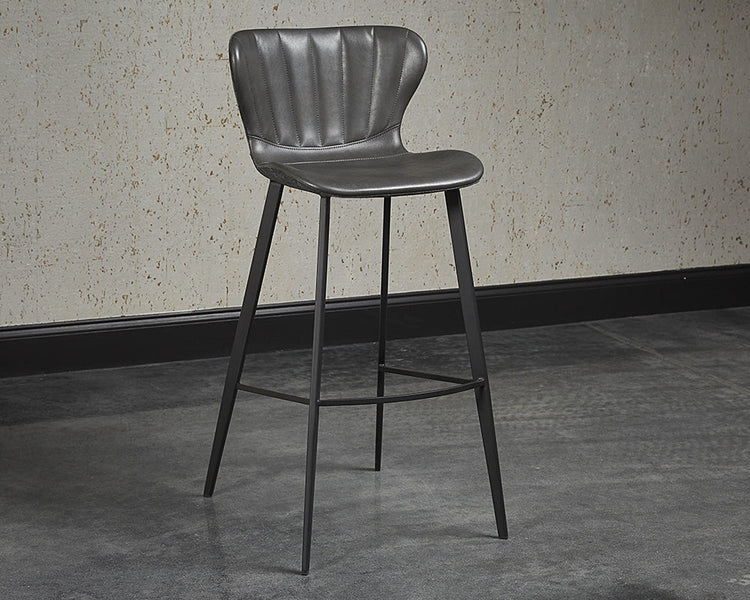 Sunpan Arabella Bar Stool - Bravo Portabella / Polo Club Kohl Grey