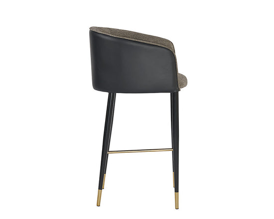 Sunpan Asher Bar Stool - Sparrow Grey / Napa Black