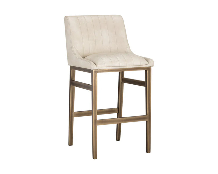 Sunpan Halden Bar Stool - Rustic Bronze - Bravo Cream