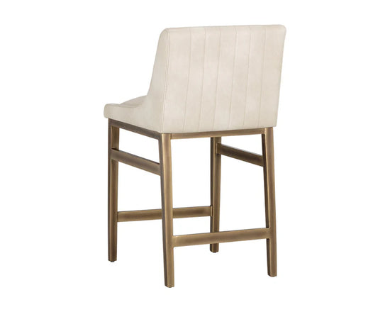 Sunpan Halden Counter Stool - Rustic Bronze - Bravo Cream