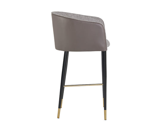 Sunpan Asher Bar Stool - Flint Grey / Napa Taupe