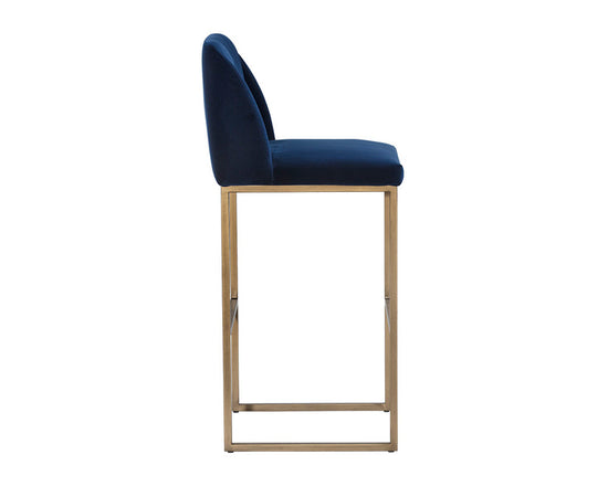 Sunpan Nevin Bar Stool - Sapphire Blue