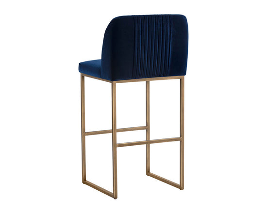 Sunpan Nevin Bar Stool - Sapphire Blue