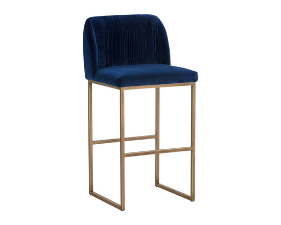 Sunpan Nevin Bar Stool - Sapphire Blue