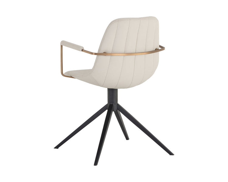 Sunpan Cassius Swivel Arm Chair - Dillon Cream