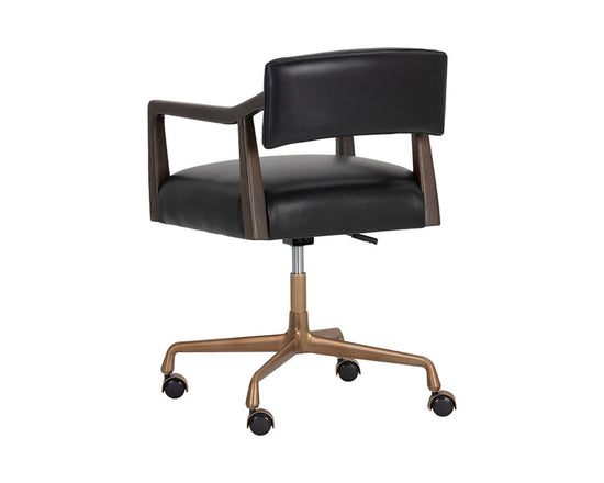 Sunpan Keagan Office Chair - Cortina Black Leather