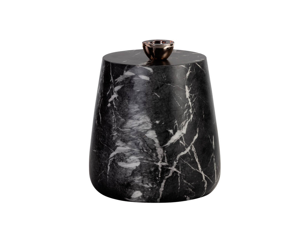 Aries End Table  Marble Look