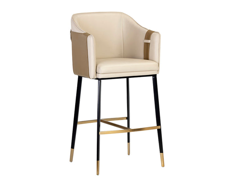 Sunpan Carter Bar Stool -  Napa Beige / Napa Tan