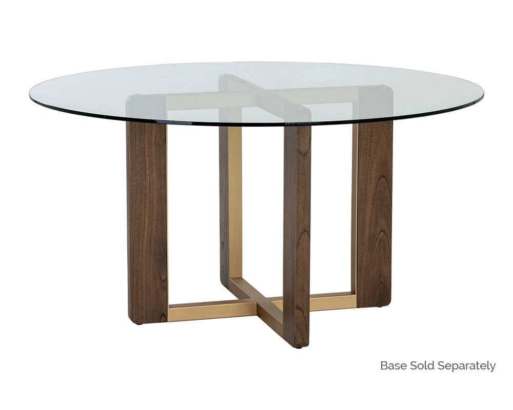 Glass Dining Table Top Round - Clear - 59"