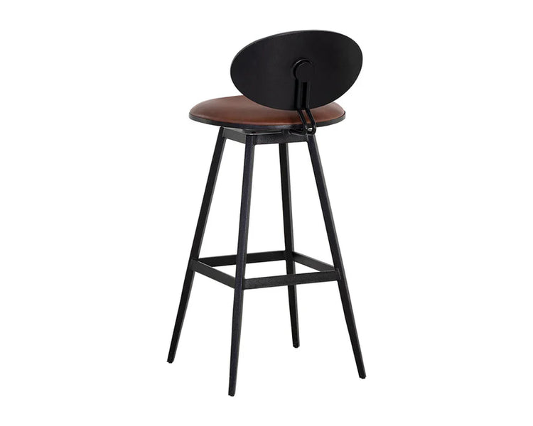 Sunpan Ember Swivel Bar Stool - Bravo Cognac 