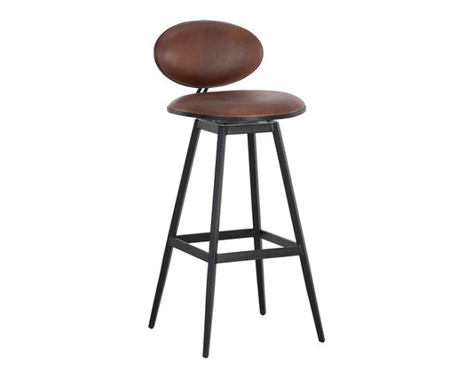 Sunpan Ember Swivel Bar Stool - Bravo Cognac 