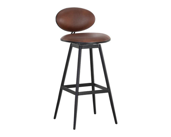 Sunpan Ember Swivel Bar Stool - Bravo Cognac 