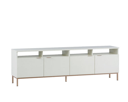 Sunpan Ambrose Modular Media Console And Cabinet - Champagne Gold / Cream