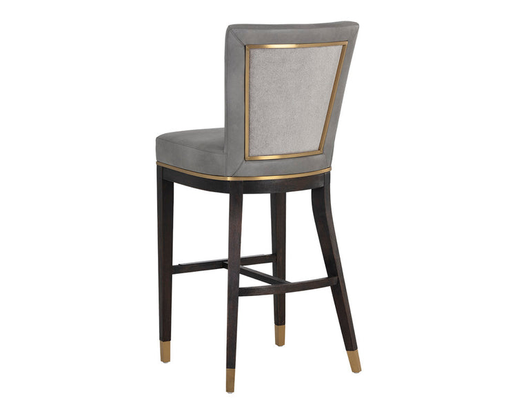 Sunpan Alister Counter Stool - Bravo Metal / Polo Club Stone