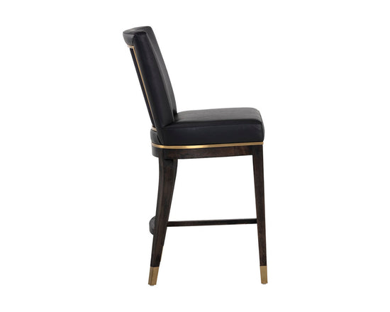 Sunpan Alister Counter Stool - Bravo Black / Abbington Black