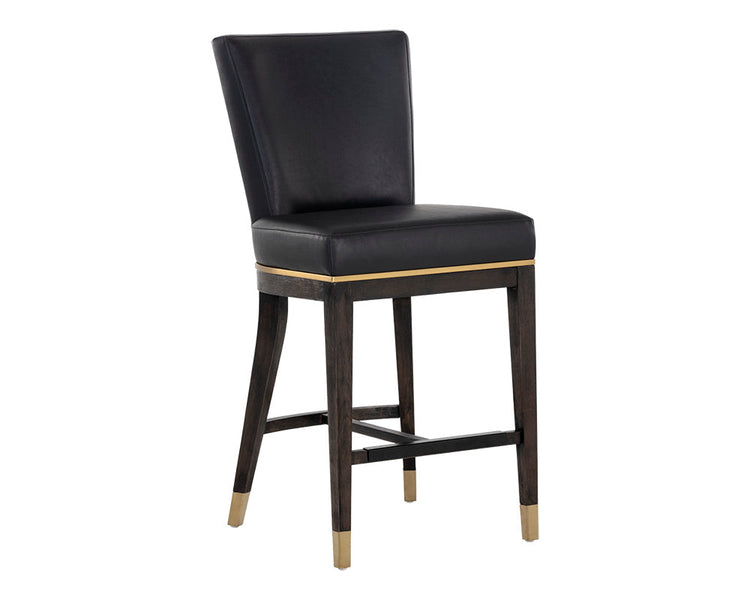 Sunpan Alister Counter Stool - Bravo Black / Abbington Black