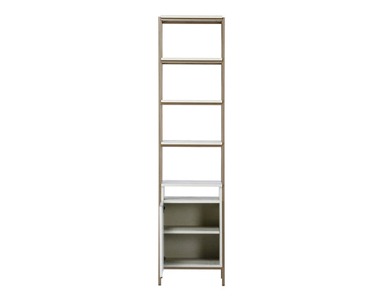 Sunpan Ambrose Small Modular Bookcase - Champagne Gold / Cream