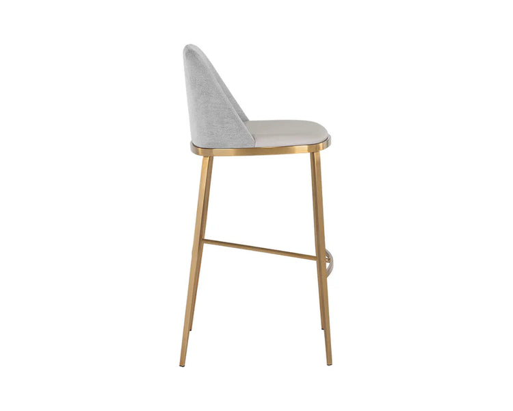 Sunpan Dover Bar Stool - Antique Gold - Napa Stone / Polo Club Stone