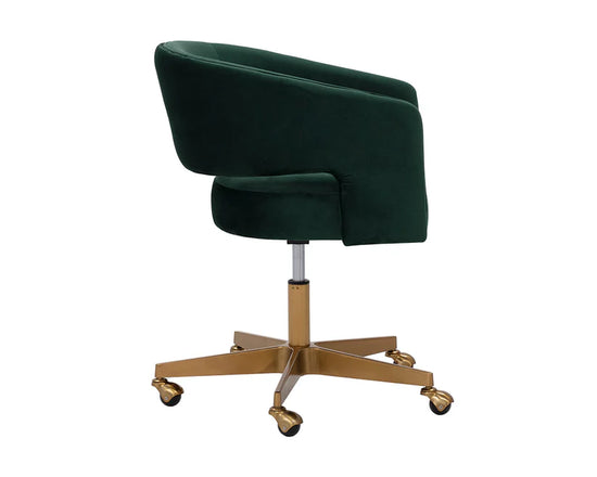 Sunpan Claren Office Chair - Deep Green Sky